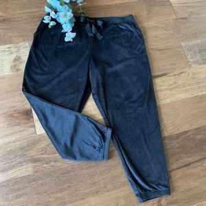 Simply Vera Vera Wang Black Velour Pajama Pants Loungewear Leisure Athle…